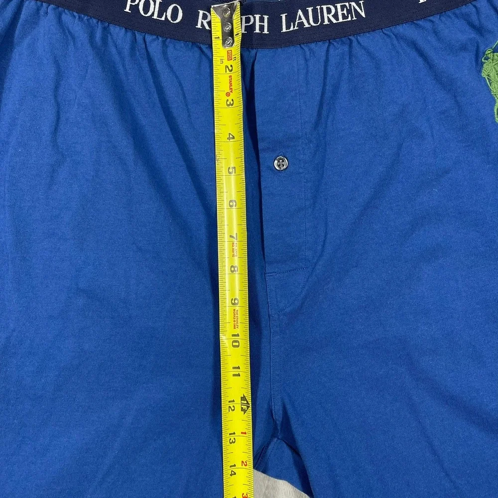 Polo Ralph Lauren Pajama Pants Mens Large Blue Cotton Big Pony‎ Logo